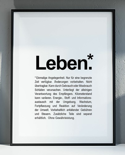 Leben kunstdruck bild premium - kunstdruck,