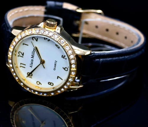 Damen armband uhr gold schwarz - uhr,