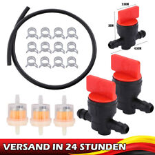 3x Universal 6mm Inline Benzinhahn On/Off Kunststoff Benzinhahn 1/4 Schlauch DE