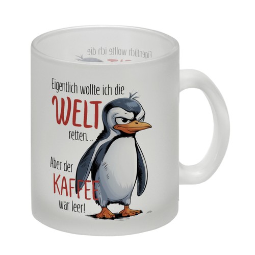 Cartoon pinguin welt retten - welt,