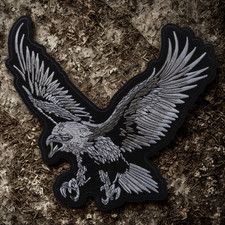 Adler Rückenaufnäher Biker