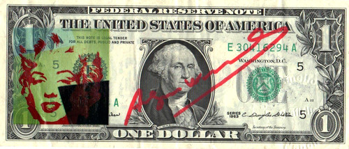 Warhol 1 dollarnote - a.,
