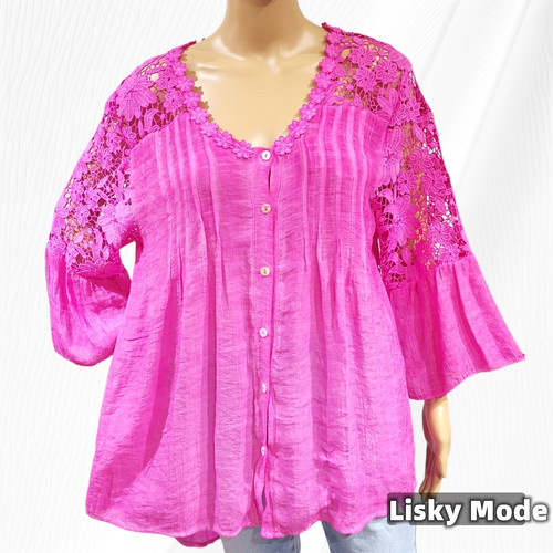 Oversized damen italy bluse - oversized,