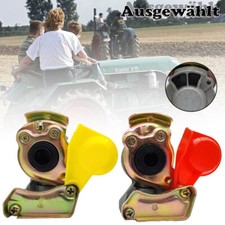 Kupplungskopf rot,gelb M22-Set mit Ventil Für LKW,Zugmaschine Traktor Druck-luft