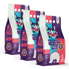 Katzenstreu Klumpend Bentonit weiß 3x10L Rigor Cat®, 100% Natürlich Klumpstreu