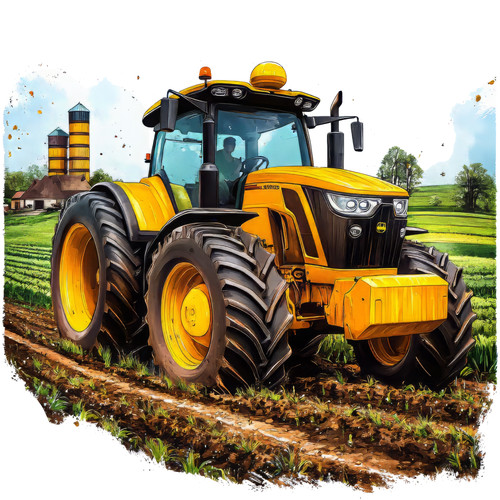 Wandtattoo aufkleber traktor - aufkleber,