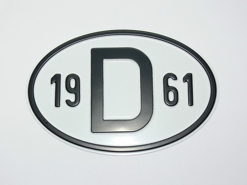 Schild 1961 alu geprägt - 1961,