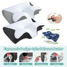Nacken Therapiekissen Memory Schaum Grau Orthopädisch Ergonomisch Schmerzen