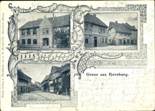 Hornburg mansfelder land - ak,