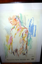 OSKAR KOKOSCHKA "Kouros" handsigniert Orig.Grafik 147/200 OLYMPIA 1972 München 