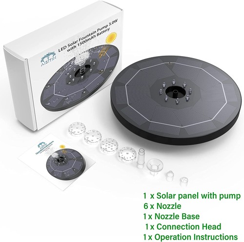 Led solar pumpe mit akku - akku, teich