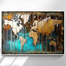 Leinwand Bilder Weltkarte