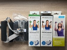 3x Theraband mit 4 Softgriffen, teilweise unbenützt