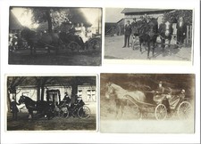 XX3233/ 4 x Foto AK Kutschen ca.1907-25