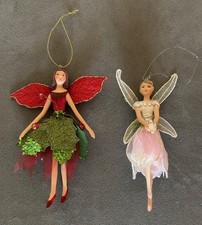 2x Gisela Graham Ballerina Fee  Engel Weihnachtsschmuck Christbaumschmuck