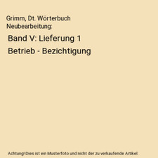 Grimm, Dt. Wörterbuch