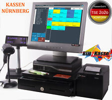 15" HANDEL KASSE Imbiss Laden/ Kasse Drucker Scanner Kundenanzeige TSE-Konform