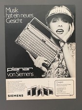 Siemens Planar Radio Kofferradio HiFi Stereo 1975 Vintage Ad Werbung Reklame