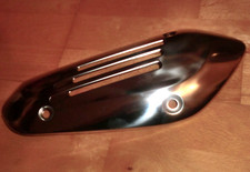 Vespa GTS 125 Auspuff Hitzeschild Hitzeblech Auspuffblende Hitzeschutz Chrom