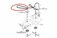 Murray Sentinel Deck Klinge Antriebsriemen 125/102 125 102 102cm Heck Sammeln
