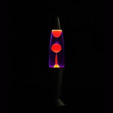 Lavalampe blau-lila / orange Lavaleuchte Lava Lavalicht Lampe Leuchte Lawalampe
