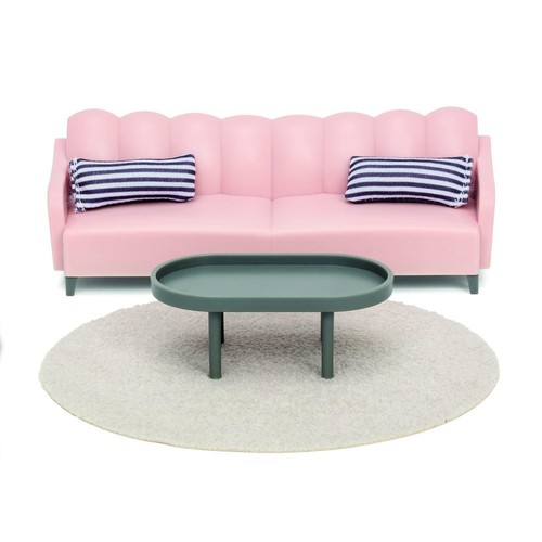 Lundby basic rosa sofa und - basic,