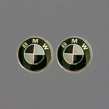 BMW Emblem Carbon Black 2x