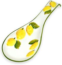 italienische Relief Keramik Löffelablage Zitrone, Löffelhalter rustikal ca. 28cm