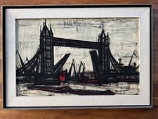Litographie - Bernard Buffet - "Tower Bridge" von 1968
