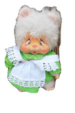 Vintage NYAMY WASHINO MONCHHICHI MONCHICHI  1979 KÄTZCHEN SEKIGUCHI  GRAU 20cm
