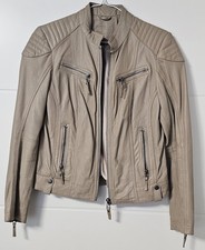 Damenlederjacke Beige, Woman