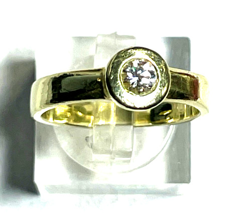 585 gold ring - 14, solitär
