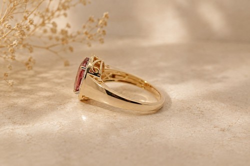 Morganit ring gold 585 - 585, 14k