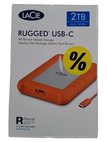 Lacie rugged usb 2tb externe - usb-c,