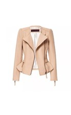 Jacke ZARA Peplum Schößchen Volants Rüschenleder  Fashion ausverkauft Blogger