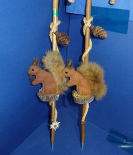 2 Wanderstöcke Holz 80 Jahre ESV Kinding 1897 - 1977 H:50cm