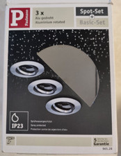 Paulmann Einbauleuchten 3er Set Alu schwenkbar 85 mm Aluminum Spot-Set