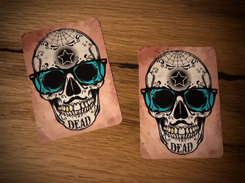 Skull aufkleber tattoo - 2x,