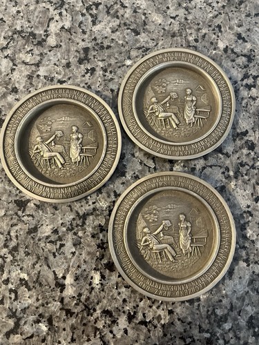 Zinn untersetzer zinnteller - 3x, zinn-untersetzer/zinnteller