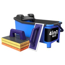 Peygran Fliesen-Waschset 20 L mit Schwammbrett 3-teilig Fugbrett Wachbox Fugbox