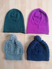 4 Mützen Seeberger, pink/grün/grau/blau