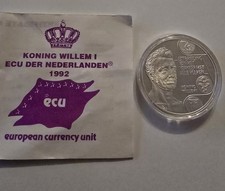 Niederlande, 2,5 ECU 1992, Koning Willem 1, Silber, 17 gramm