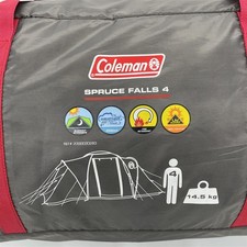Coleman Spruce Falls 4 Zelt, 4 Personen Kuppelzelt mit nachtschwarzer Schlafkabi
