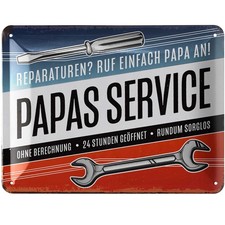 Blechschild papas service - blechschild,