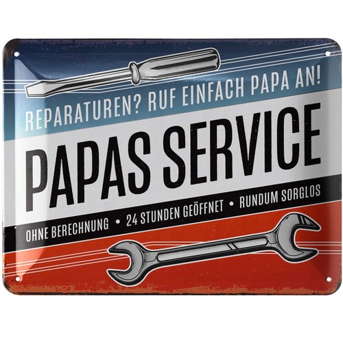 Blechschild papas service - papas,