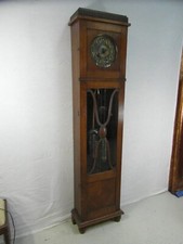 Standuhr Kastenuhr Eiche Antik Tür Verglast Schnitzerei 2 Gewichte Filmverleih