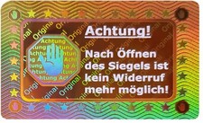 Hologramm rücknahme siegel - 3d, rücknahme-siegel
