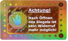 3D Hologramm Rücknahme-Siegel
