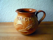 schwerer Milch Krug, Milchtopf, Milch Topf - braune Keramik