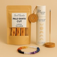 Soul Yoga  Box · Palo Santo · Räucherstäbchen Kokos · Chakra Armband